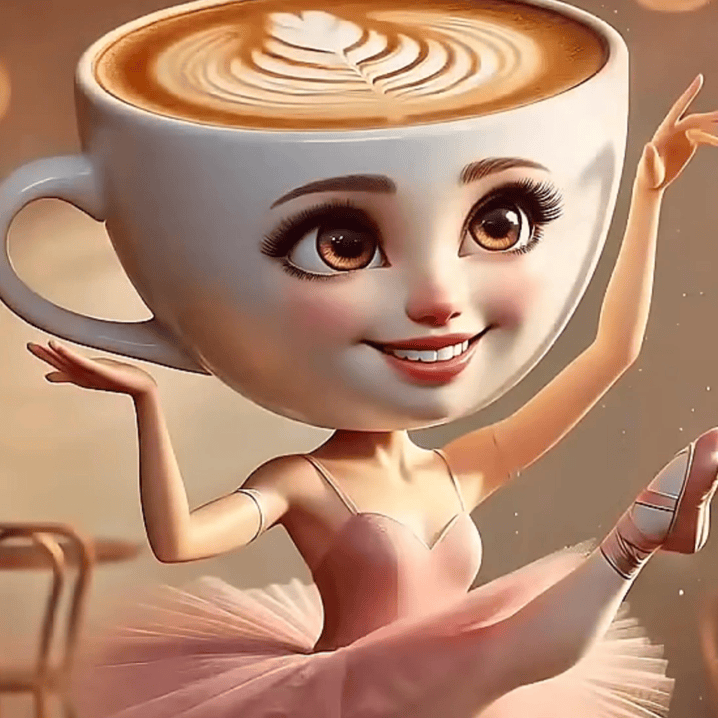 Ballerina Cappuccina Ballerina Cappuccina, a ballerina with a cappuccino mug as a head, wearing a tutu and pointe shoes